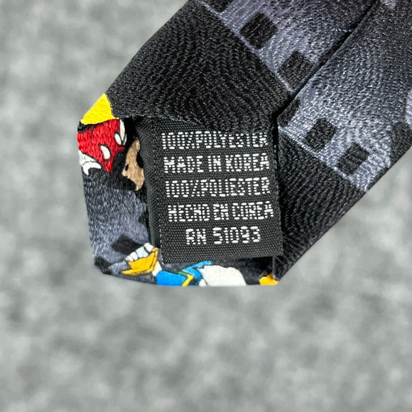 Disney Tie Mens 54" 3.75" Mickey Unlimited Donald Goofy Pluto Korea Polyester‎ - Picture 7 of 9